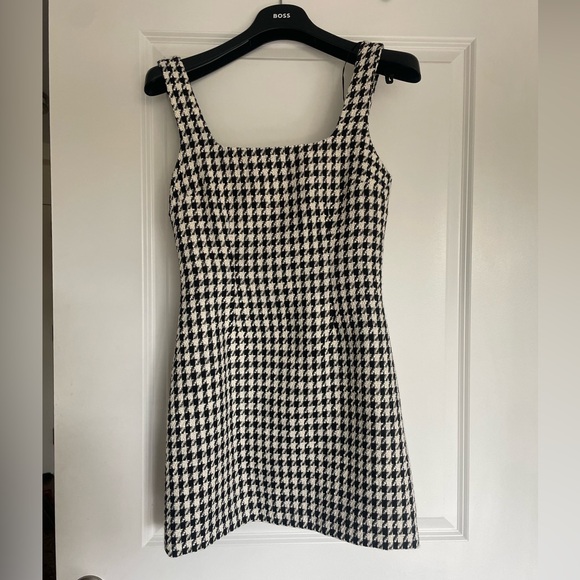 Garage/ Dynamite Square Neck Houndstooth Mini Dress XS/Petite - Picture 4 of 8